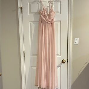 David’s Bridal Chic Blush Maxi Dress